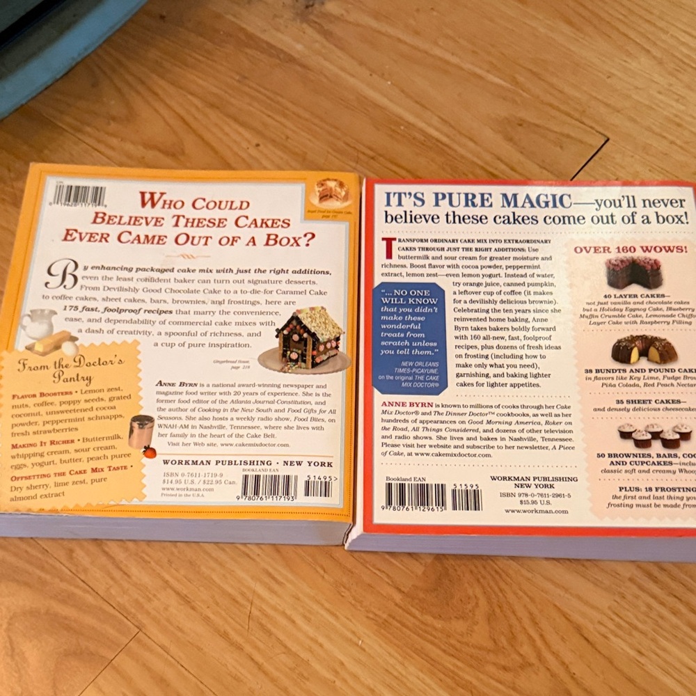 The Cake Mix Doctor Cookbook Set by - White and Orange - Picture 2 of 2